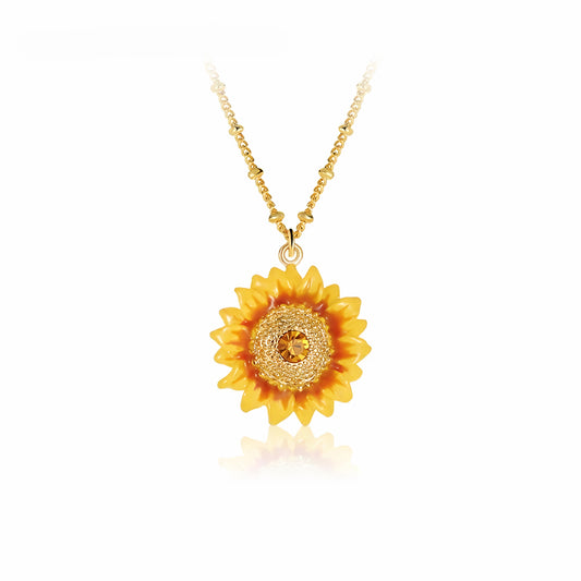 Sunny Day Sunflower Necklace