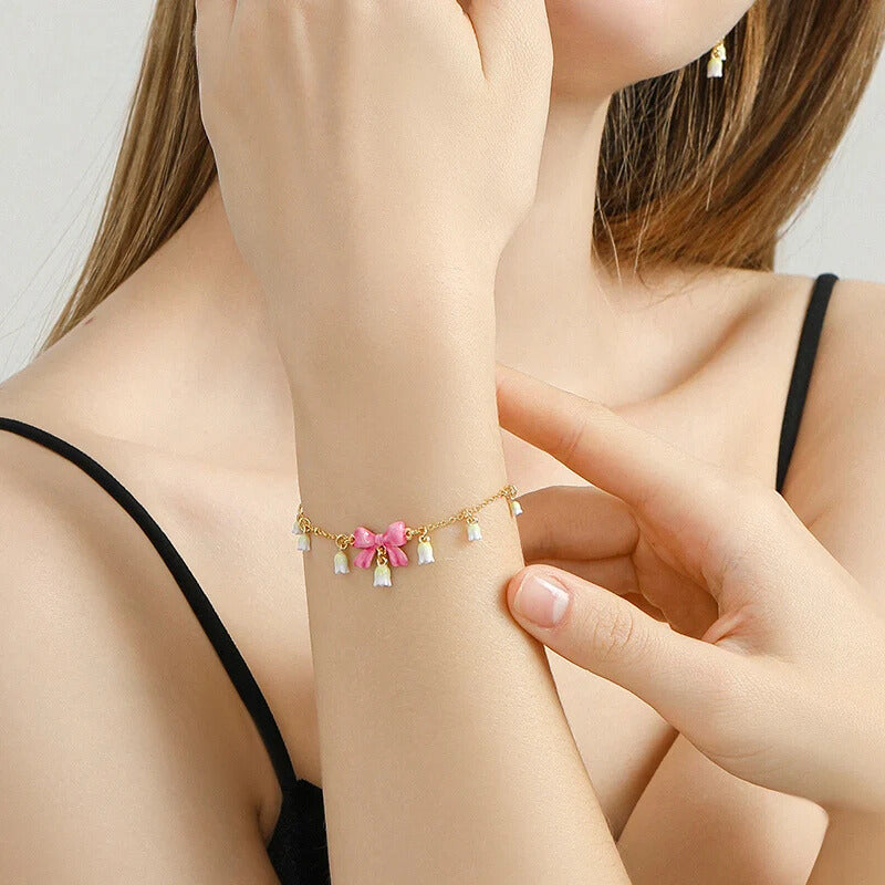 Pink Love Bow Bracelet